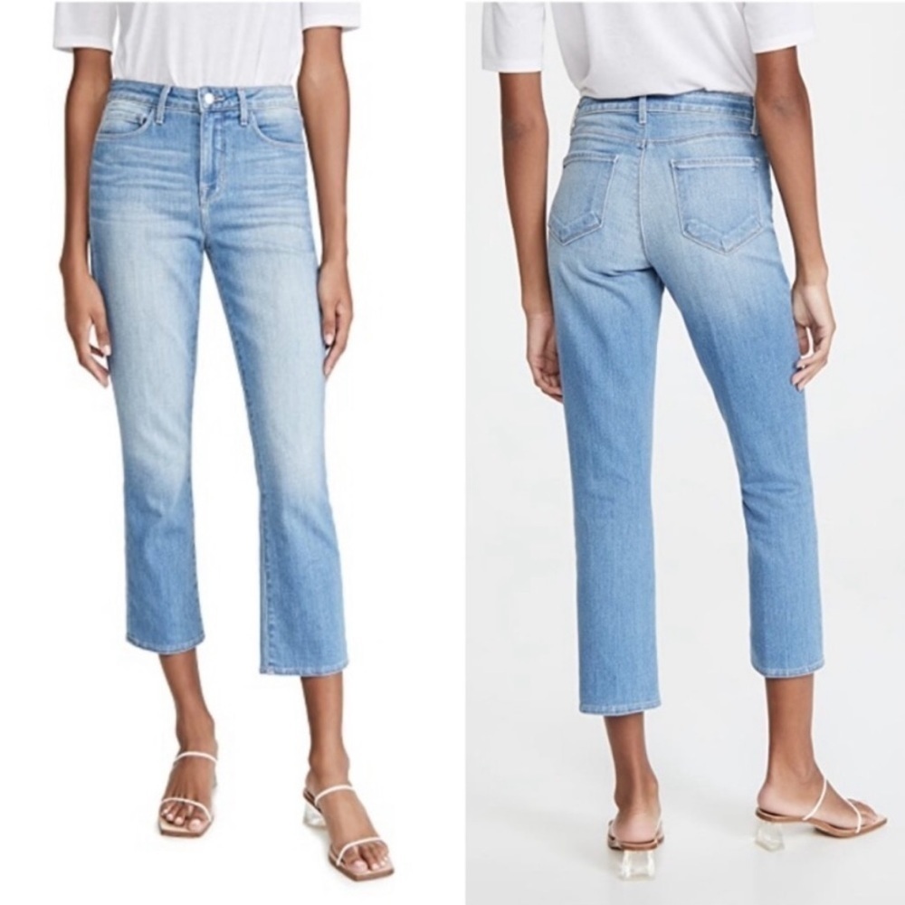 L’AGANCE Nadia High Rise Straight Leg Crop Jeans